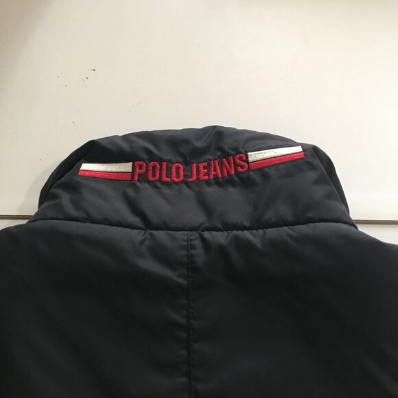 RL Polo Jeans Co Womens Medium Black Windbreaker Puffer Jacket Quilted Line - Picture 5 of 8